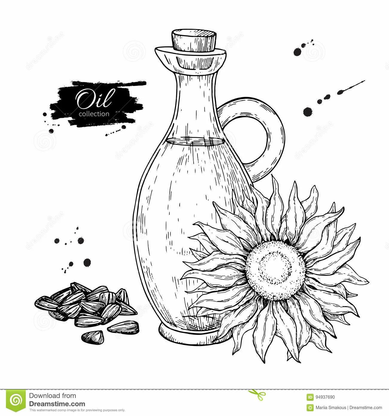 Photo Harmonious coloring vegetable oil