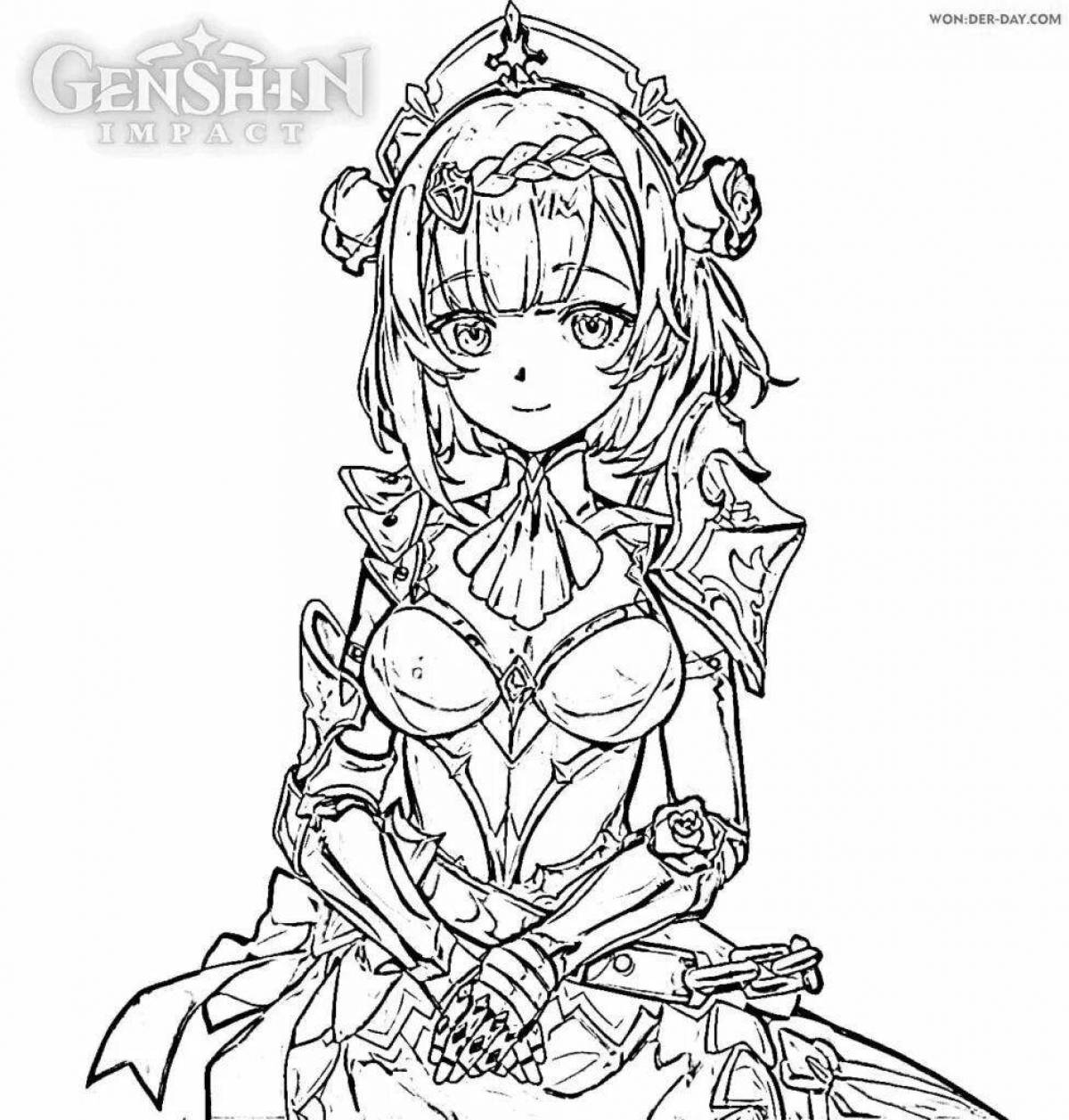 Coloring fairytale keya genshin