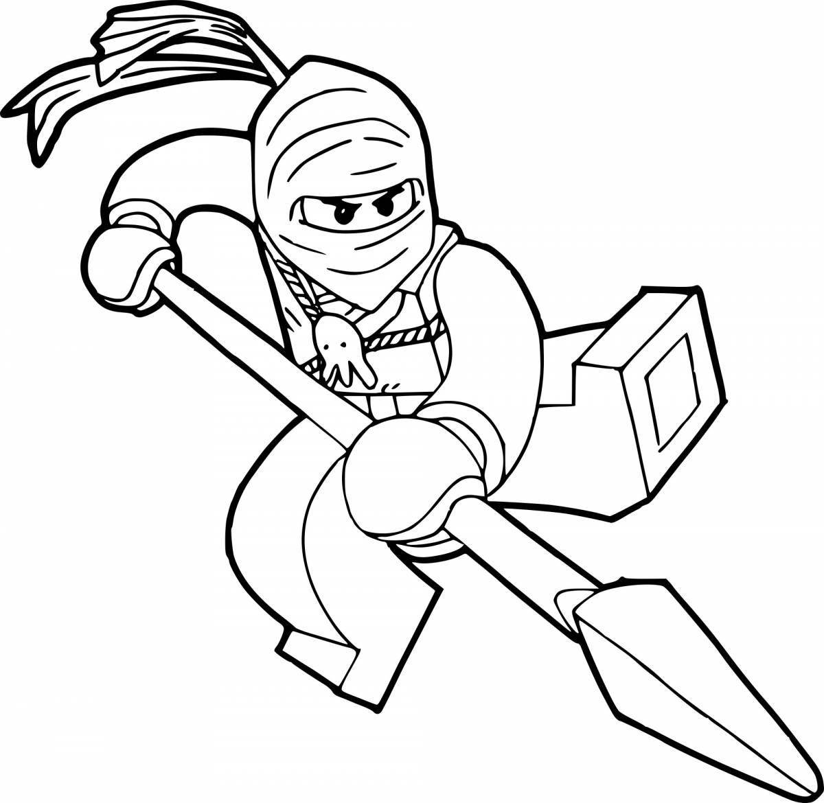 Ninjago cole bright coloring page