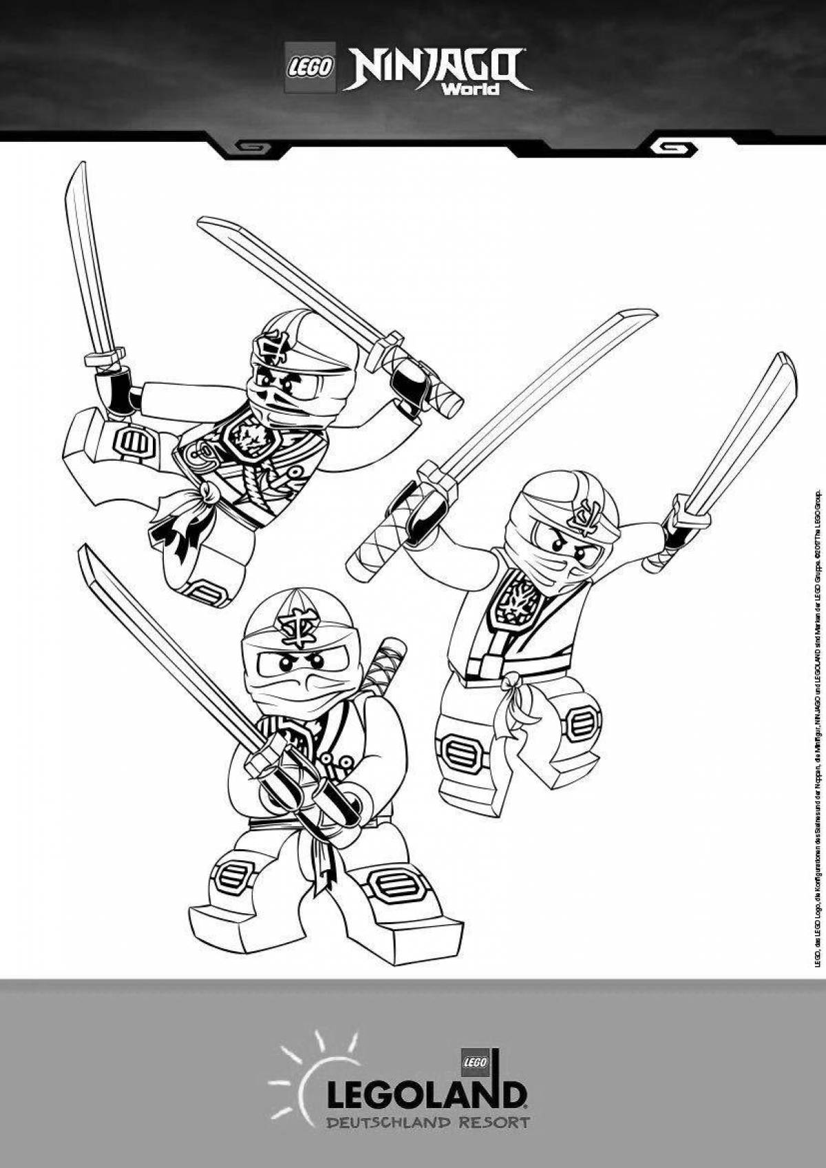 Coloring book brave ninjago cole