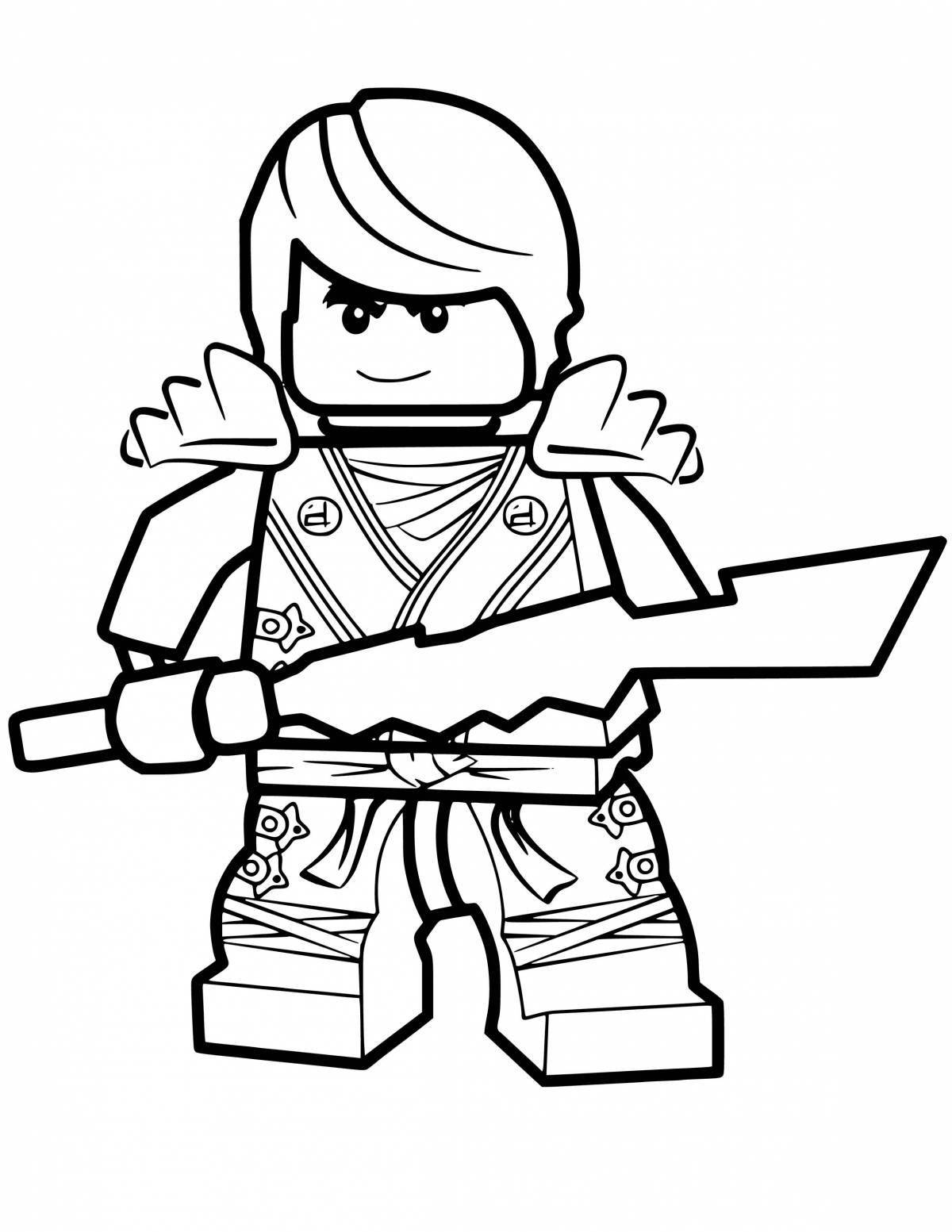 Colouring splendid ninjago cole