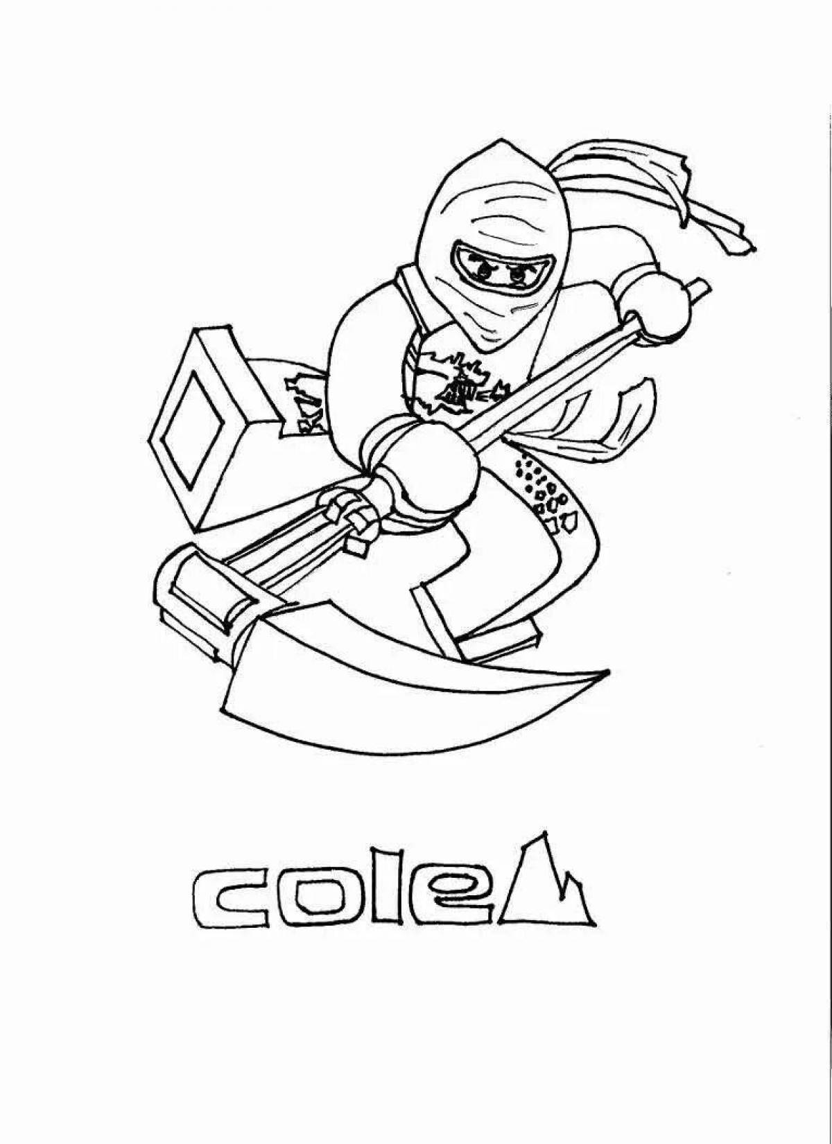 Cole's nice ninjago coloring page