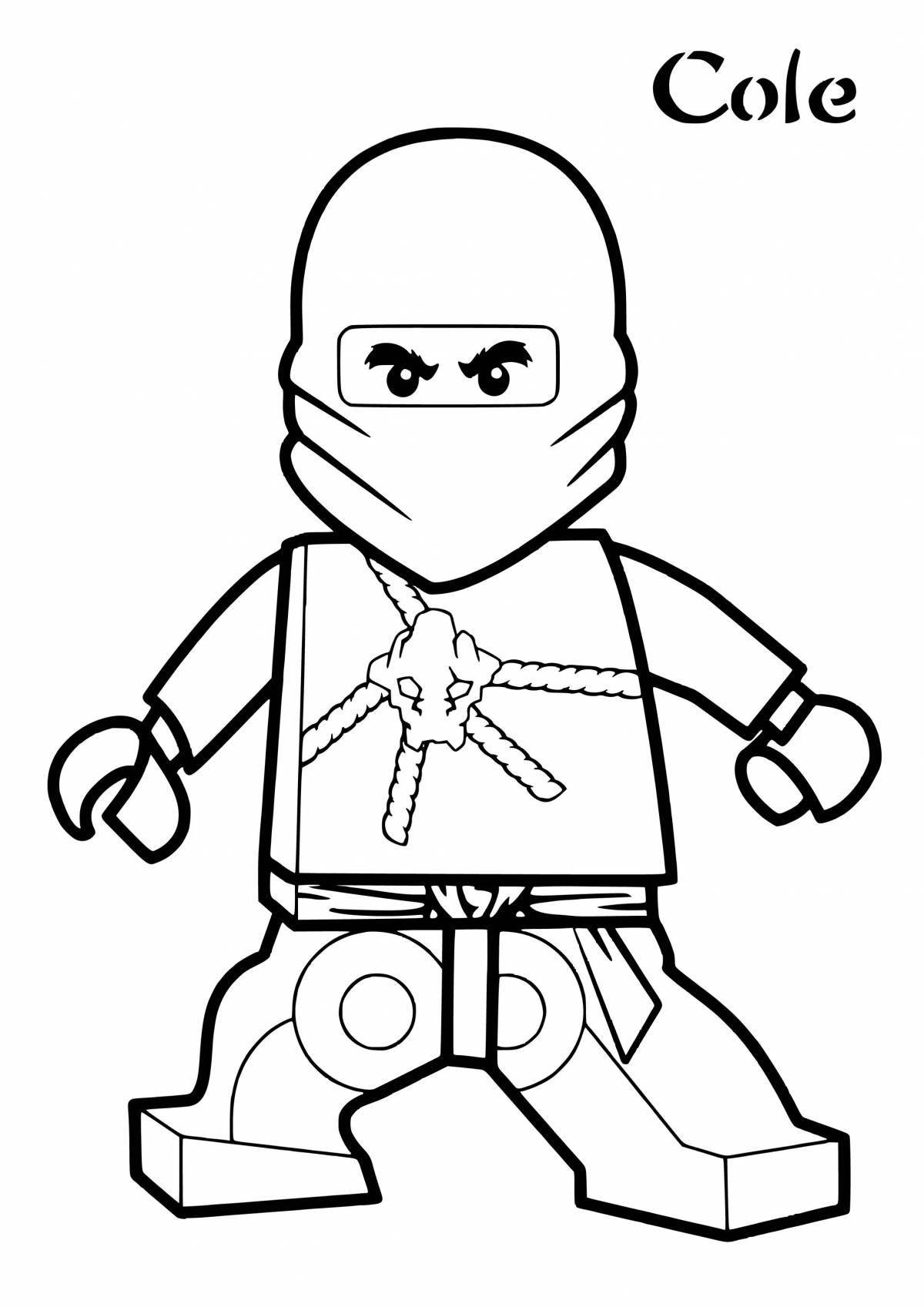 Colouring dazzling ninjago cole