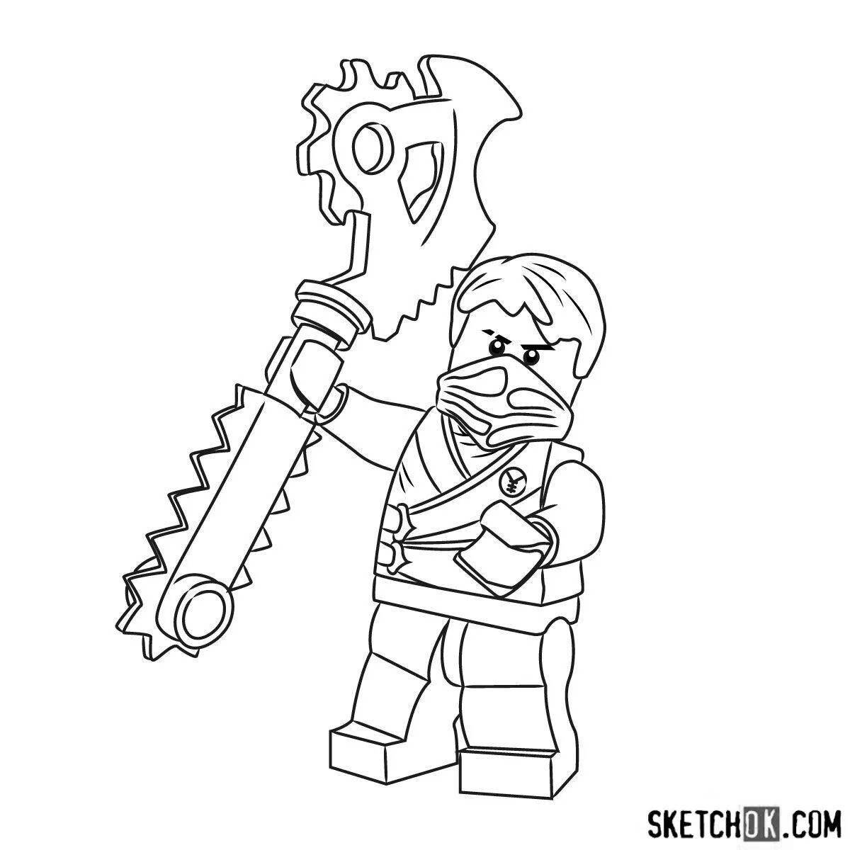 Fabulous ninjago cole coloring page