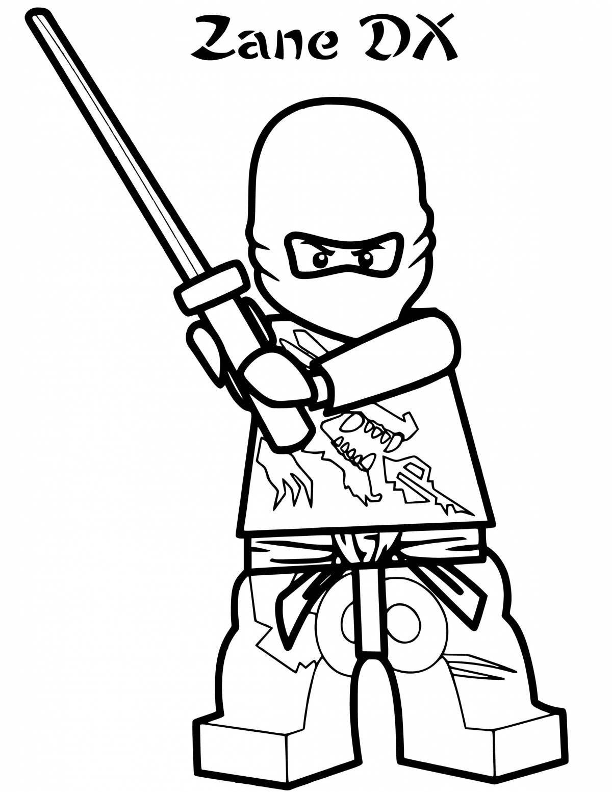 Impressive ninjago cole coloring page