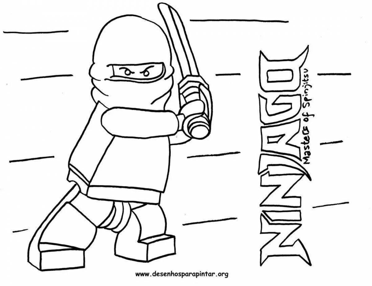 Exquisite ninjago cole coloring page