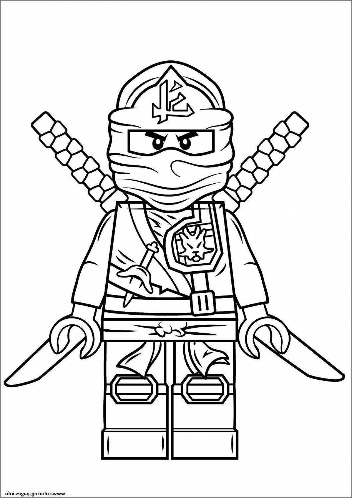 Colouring elegant ninjago cole