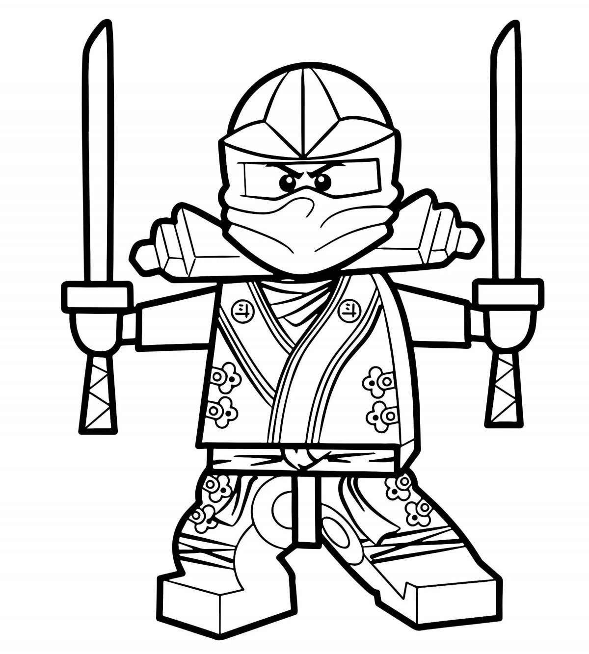 Superb ninjago cole coloring page