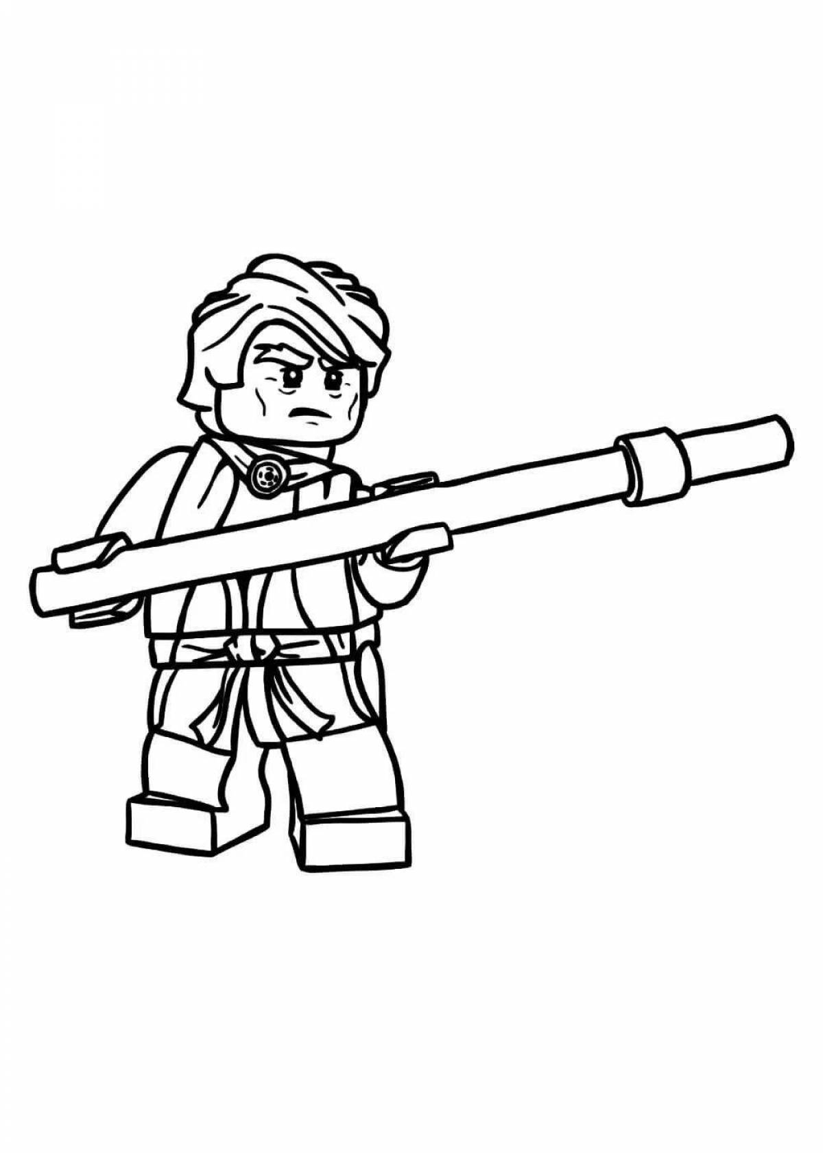 Intricate ninjago cole coloring page