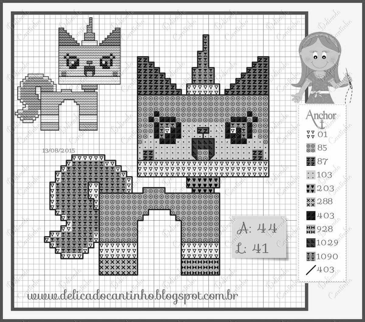 Lego unikitty bright coloring page
