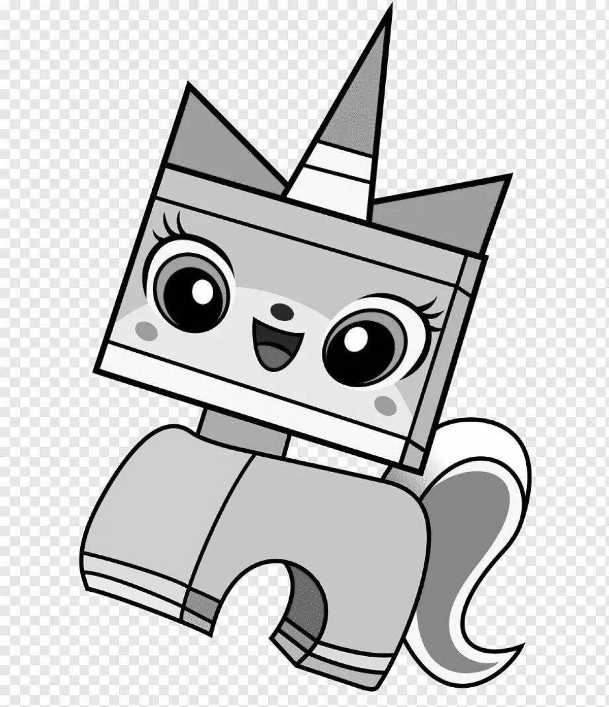 Lego unikitty fairy coloring page