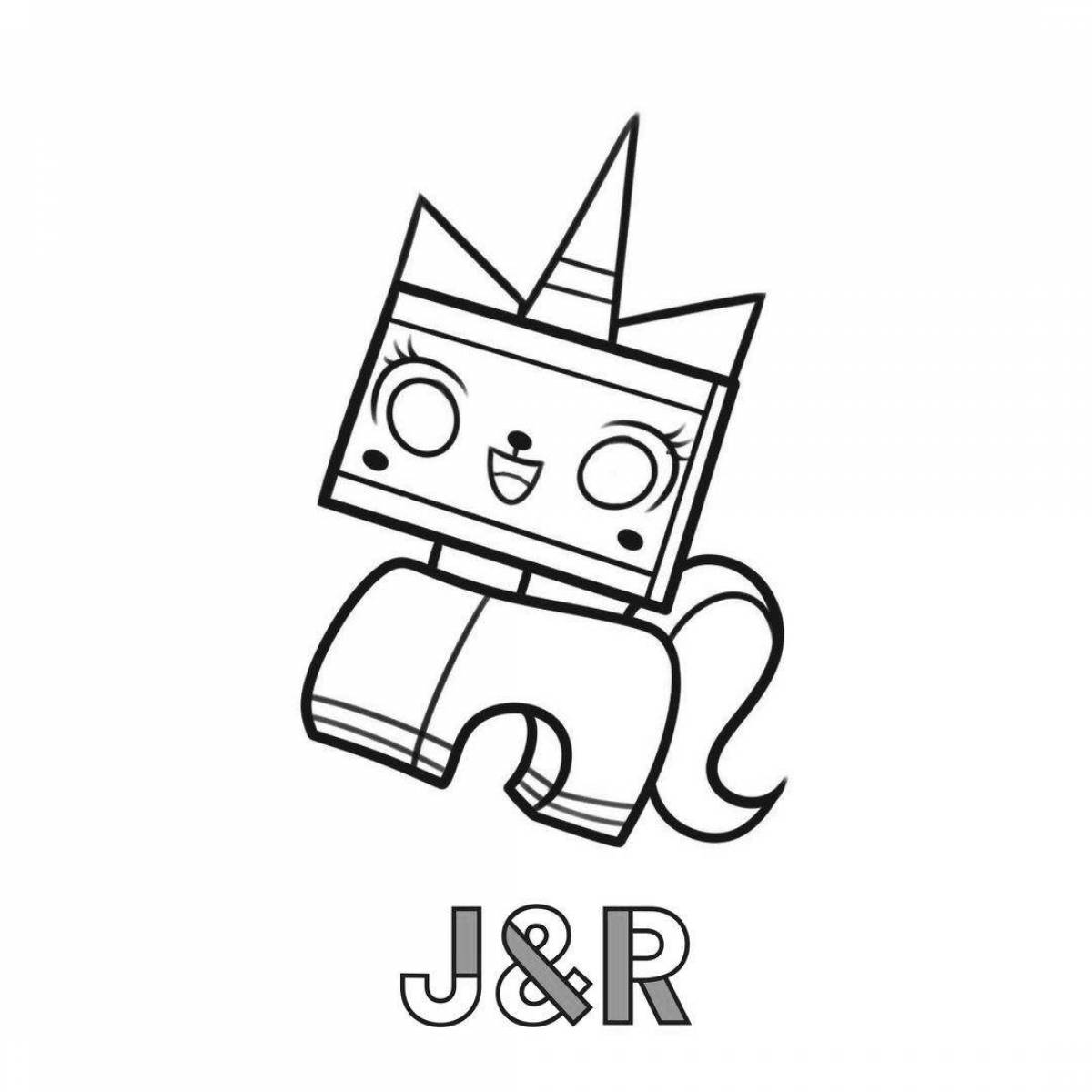 Color-explosion unikitty lego coloring page