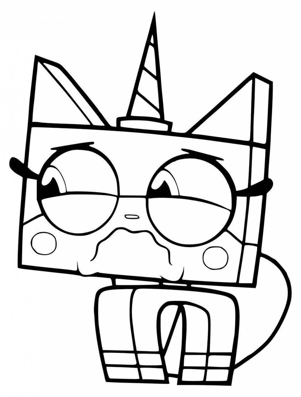 Color-blast unikitty lego coloring page