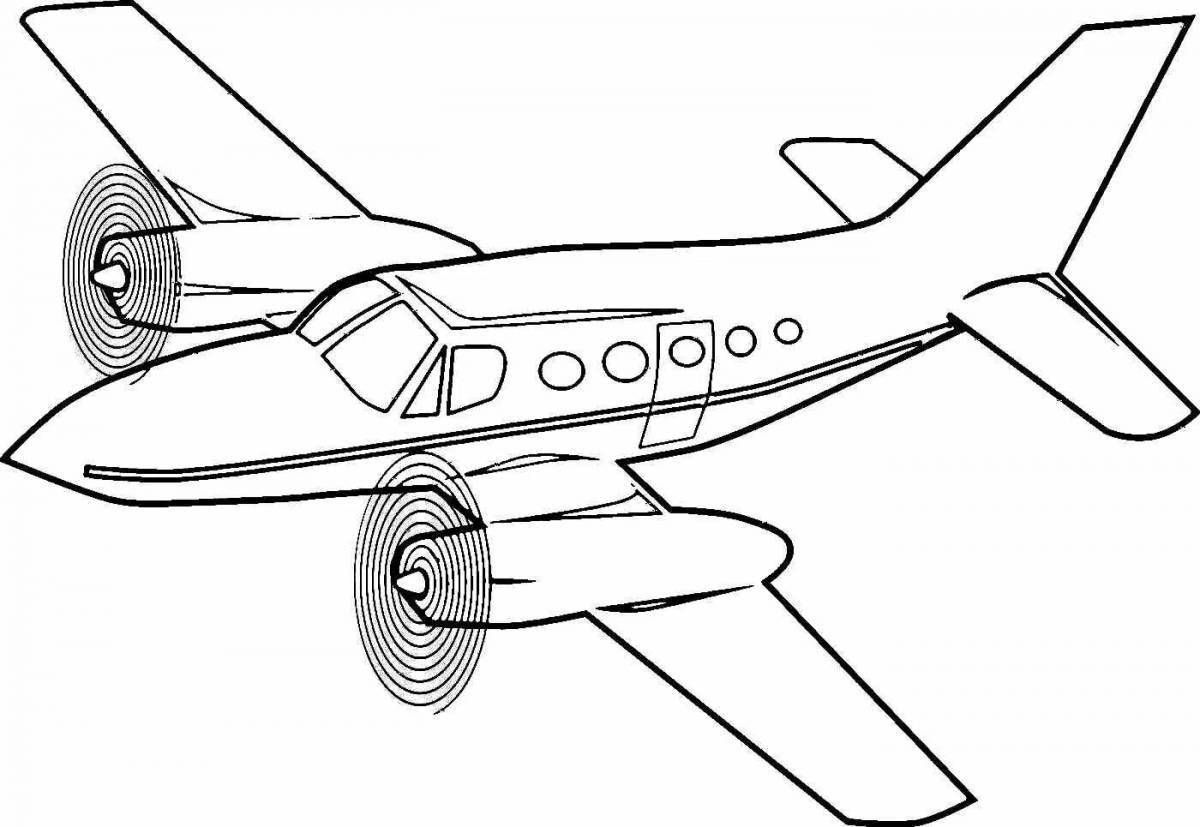 Glorious civil aviation coloring page