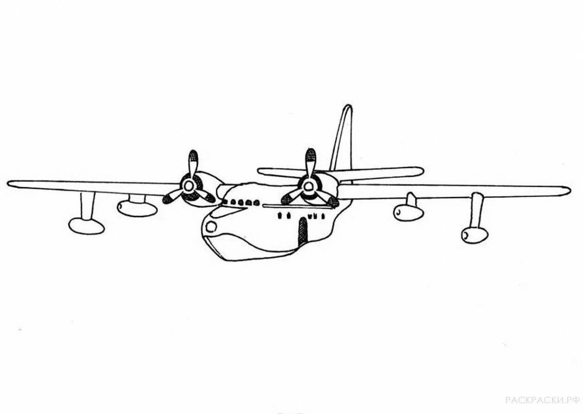Dazzling civil aviation coloring page