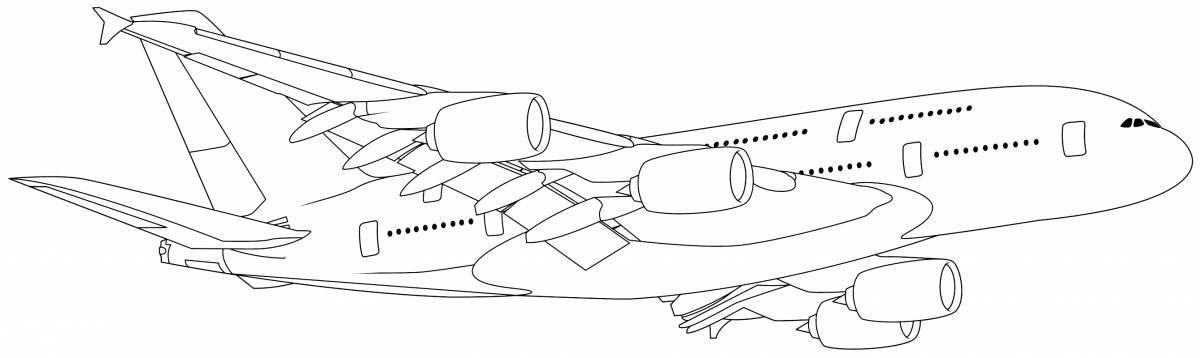 Civil aviation coloring page