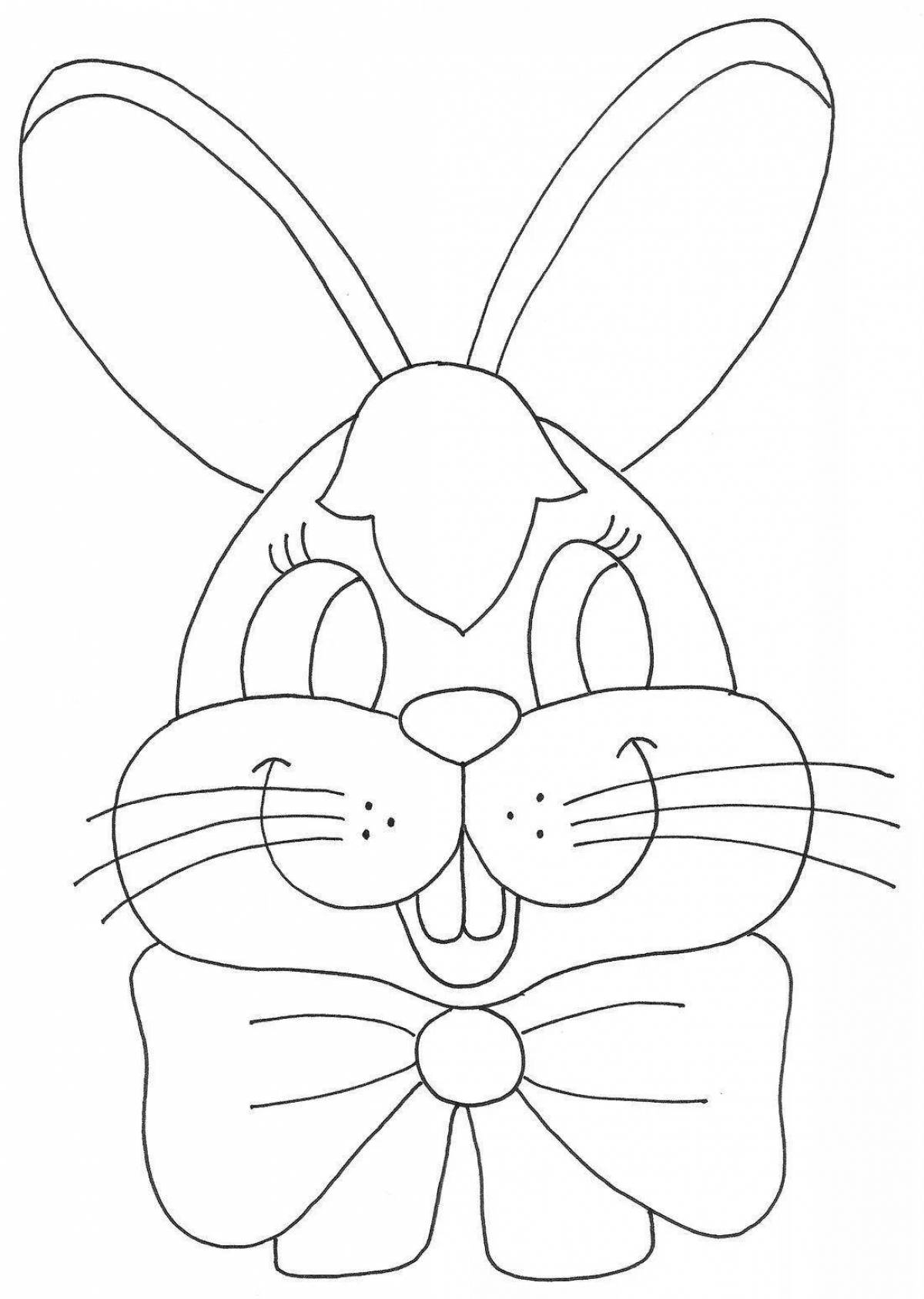 Happy rabbit coloring page