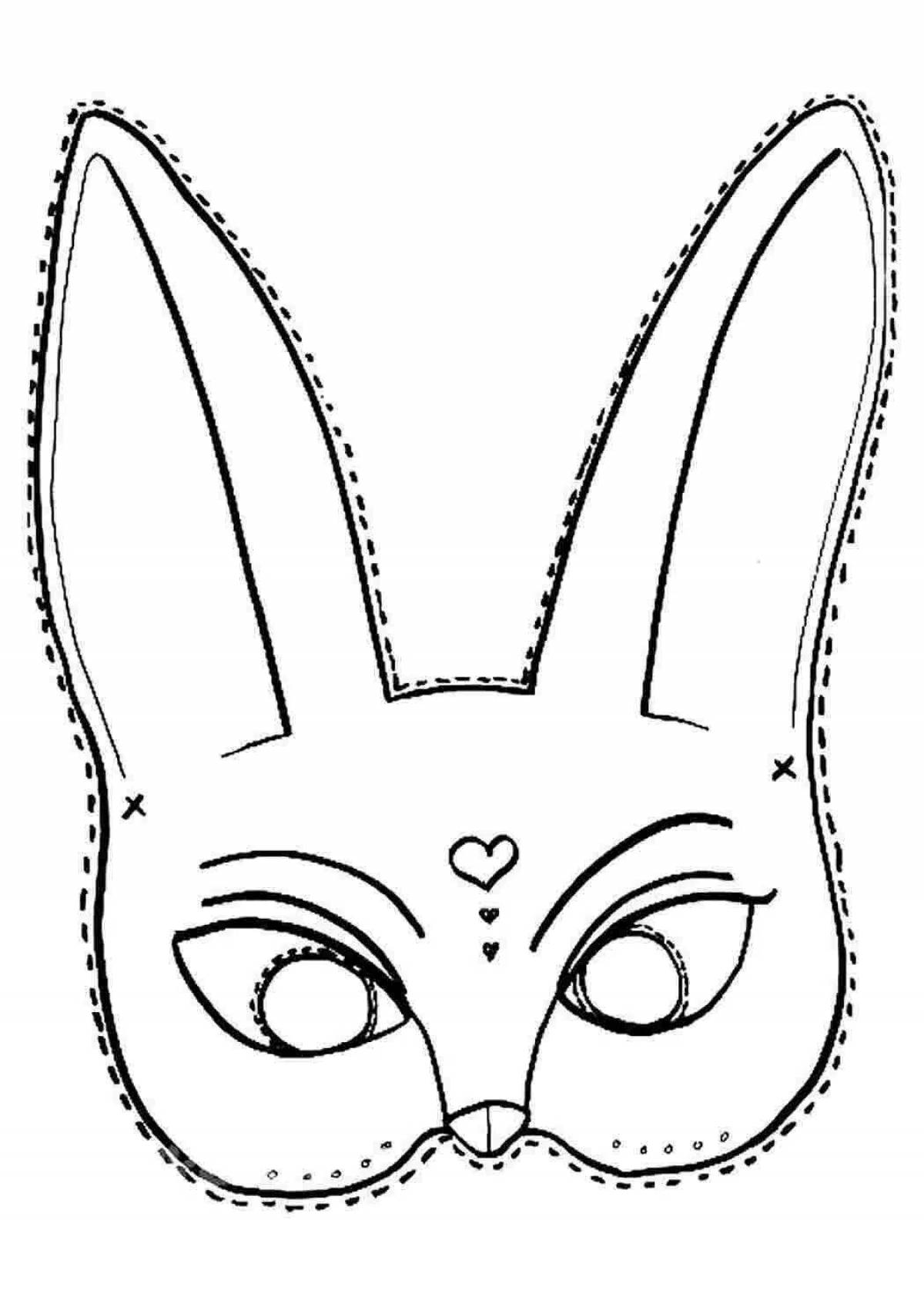 Coloring book cheerful muzzle of a hare