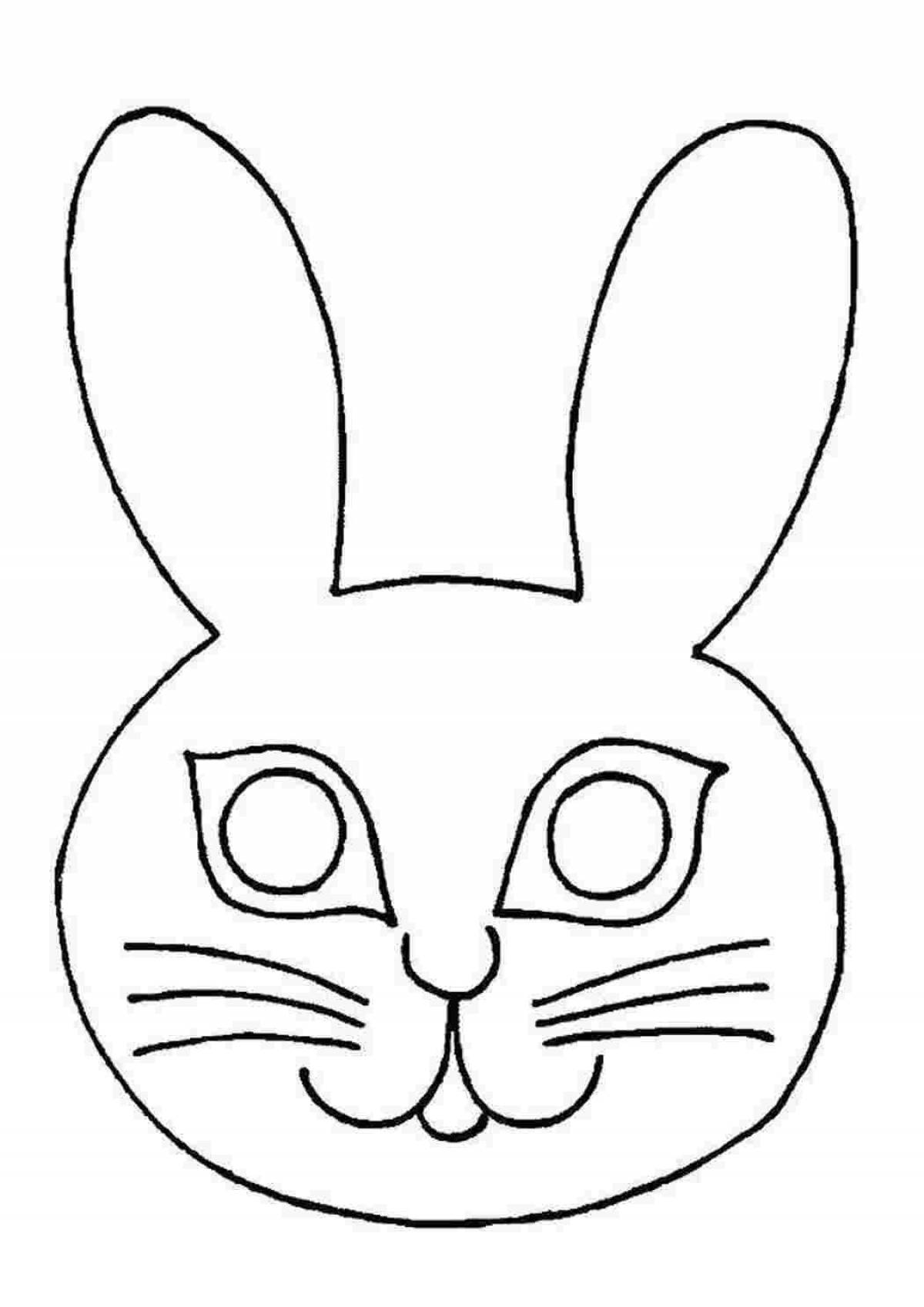 Coloring page charming muzzle of a hare