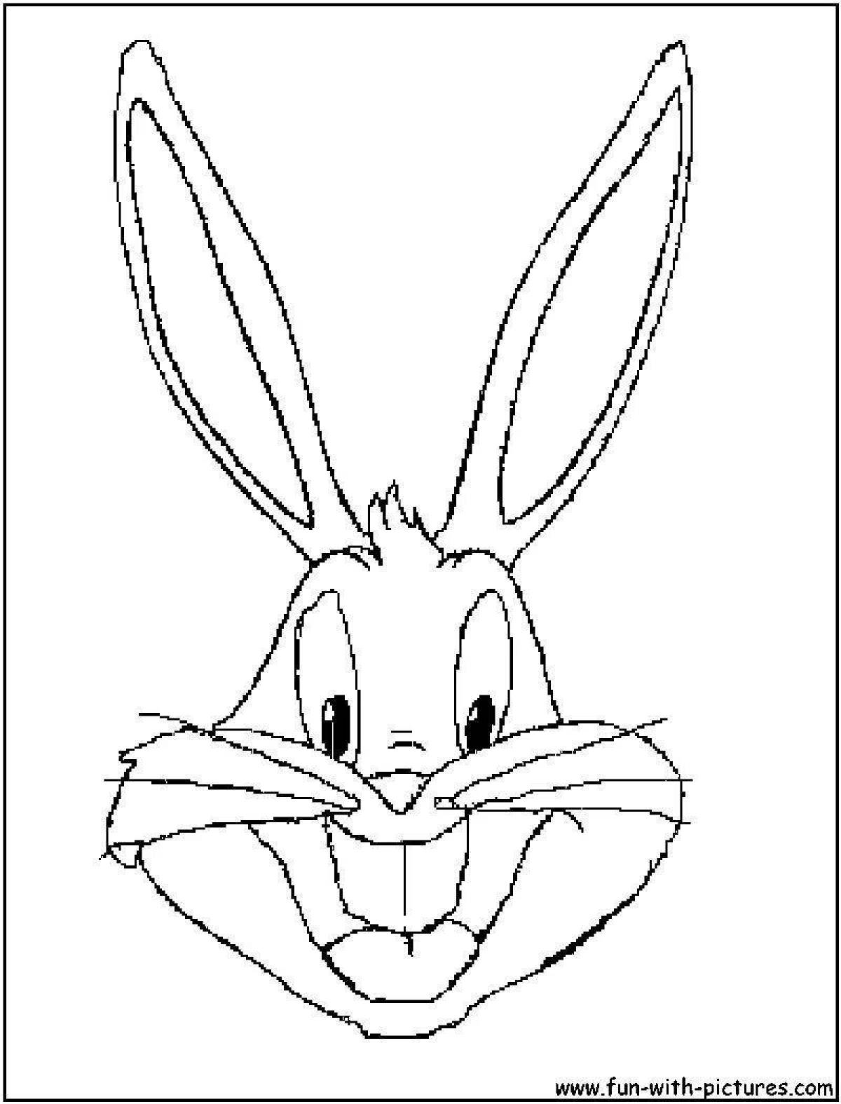 Adorable hare coloring page