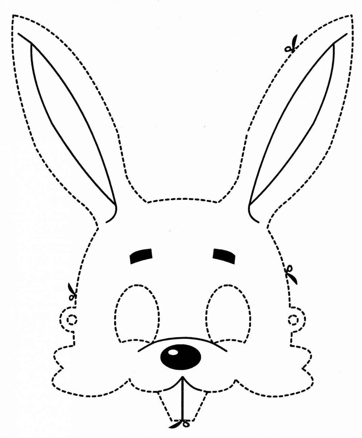 Adorable hare coloring page