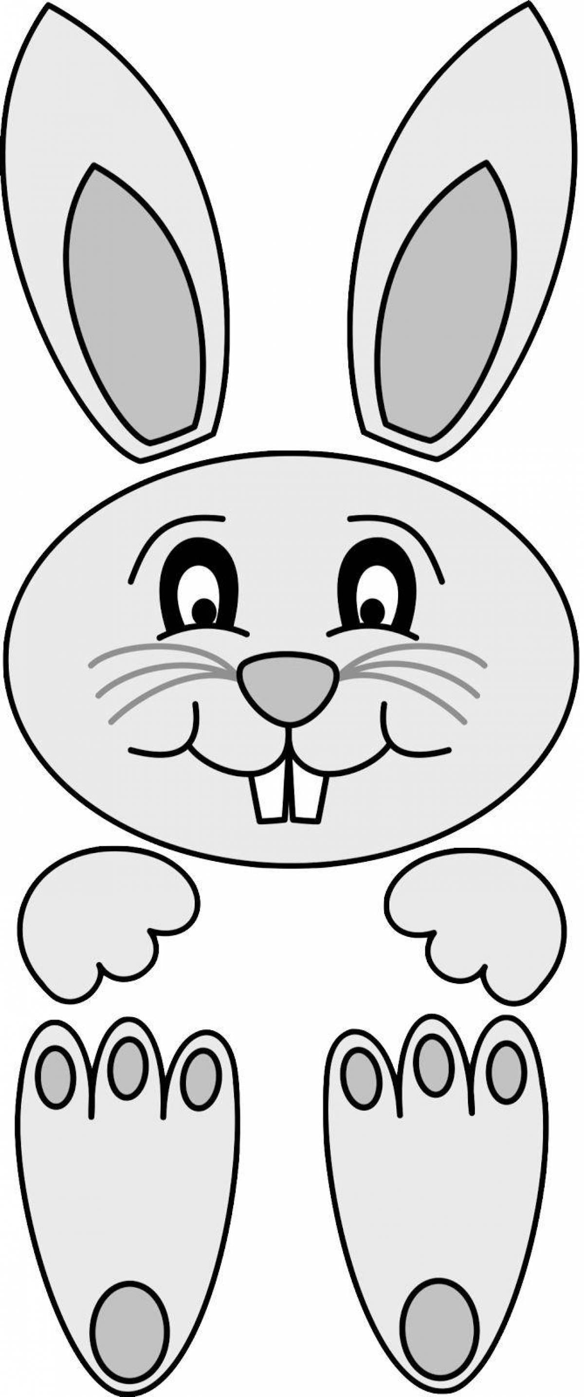 Cute hare coloring page