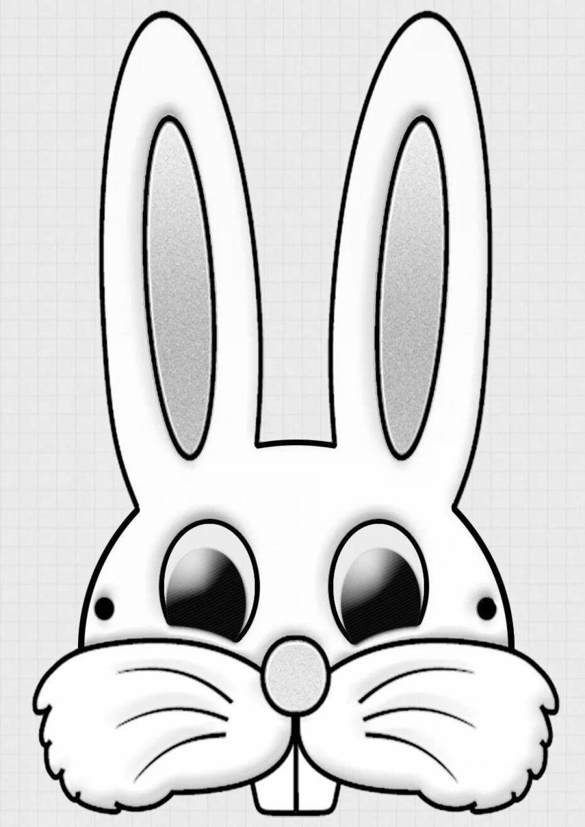 Adorable rabbit face coloring book