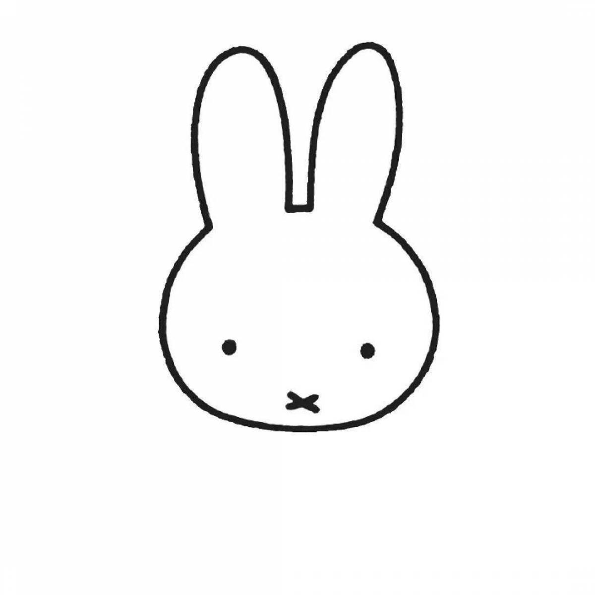 Adorable hare face coloring book