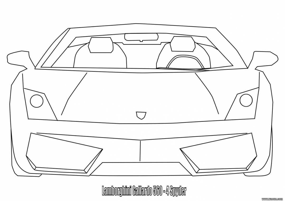 Amazing cars lamba coloring page