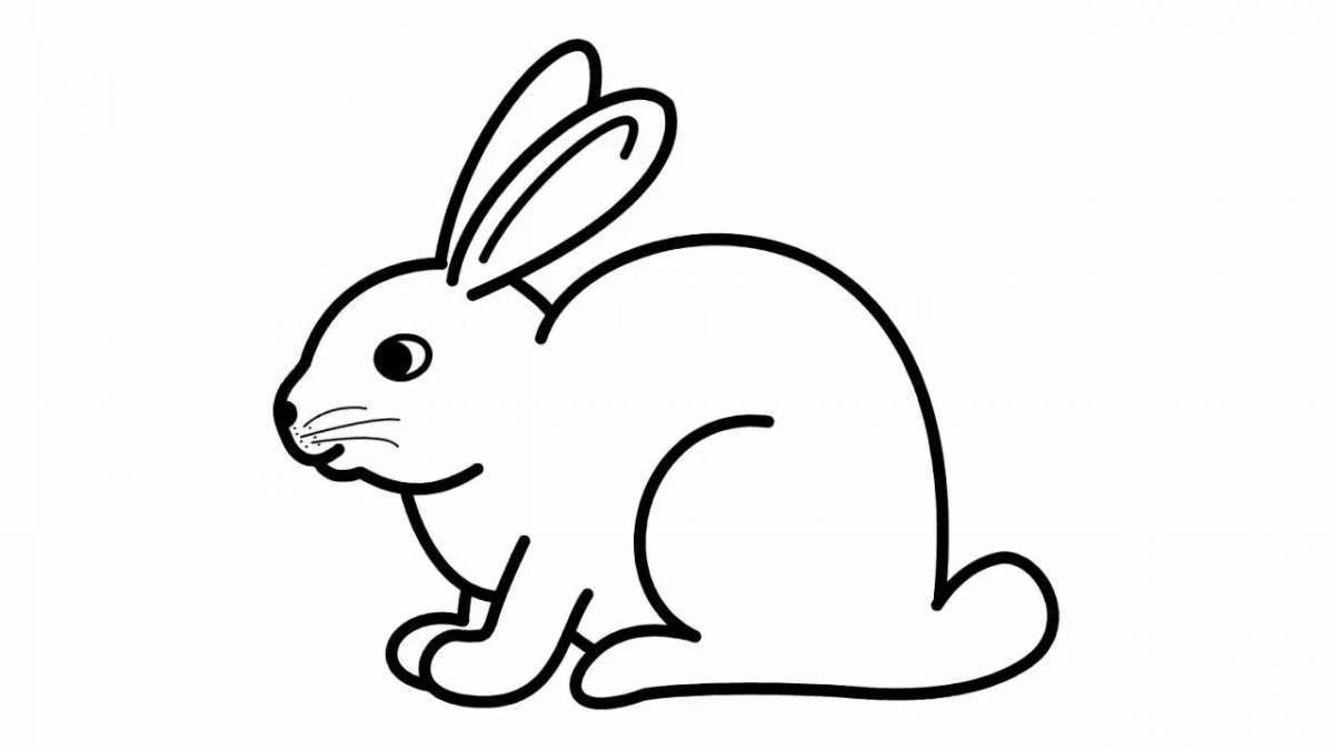 Wiggly coloring page rabbit bunny