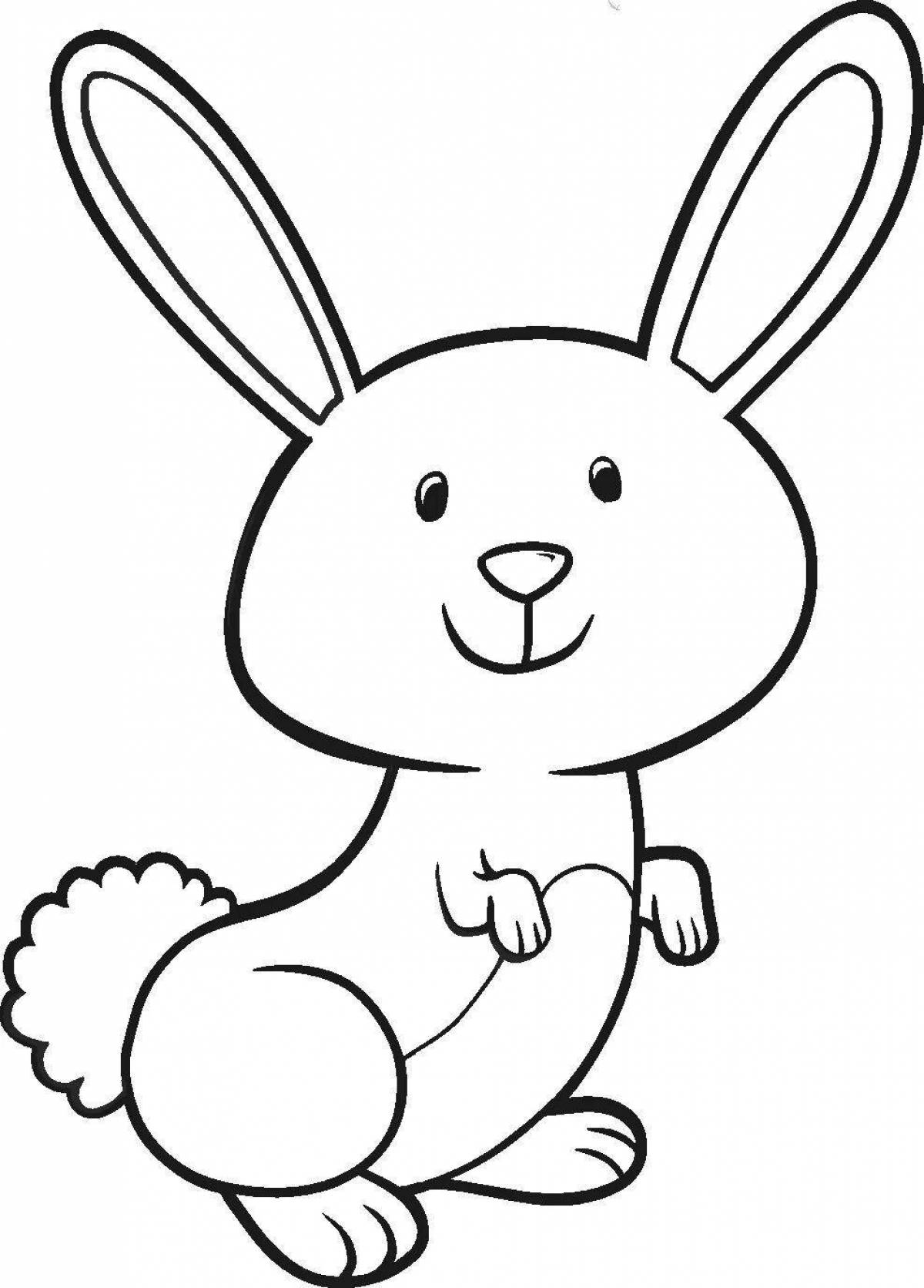 Quick coloring rabbit rabbit