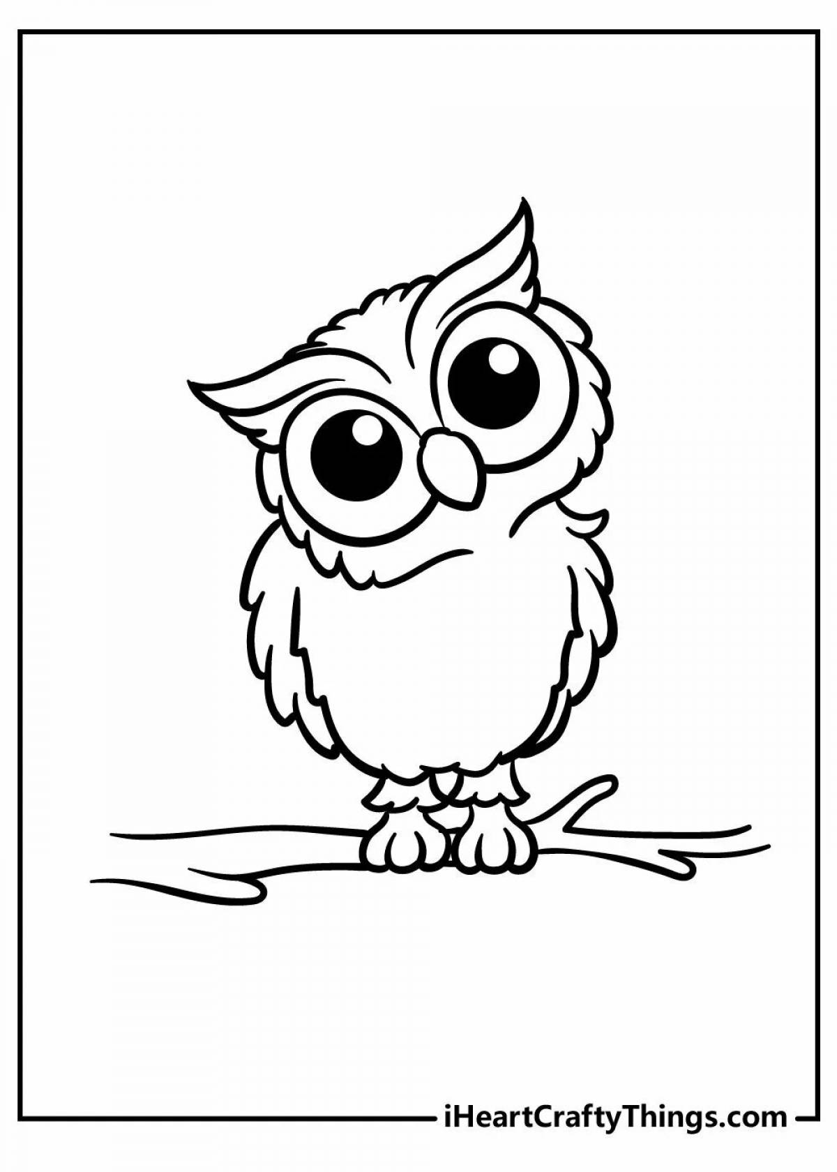 Witty cute owl coloring book