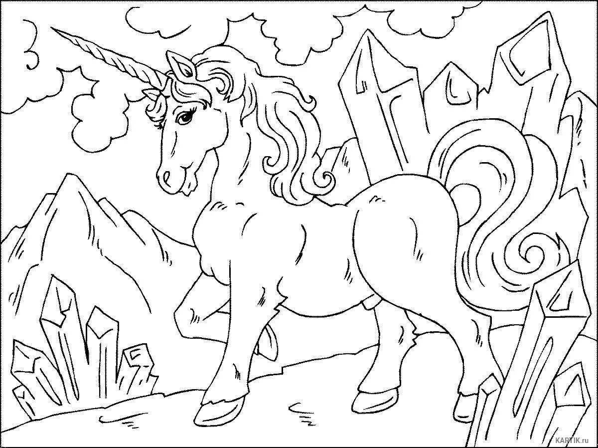 Adorable unicorn coloring book