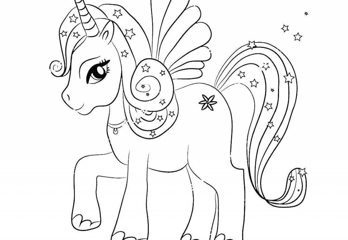 Adorable unicorn coloring book