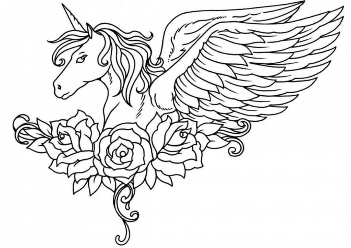 Dreamy unicorn coloring book