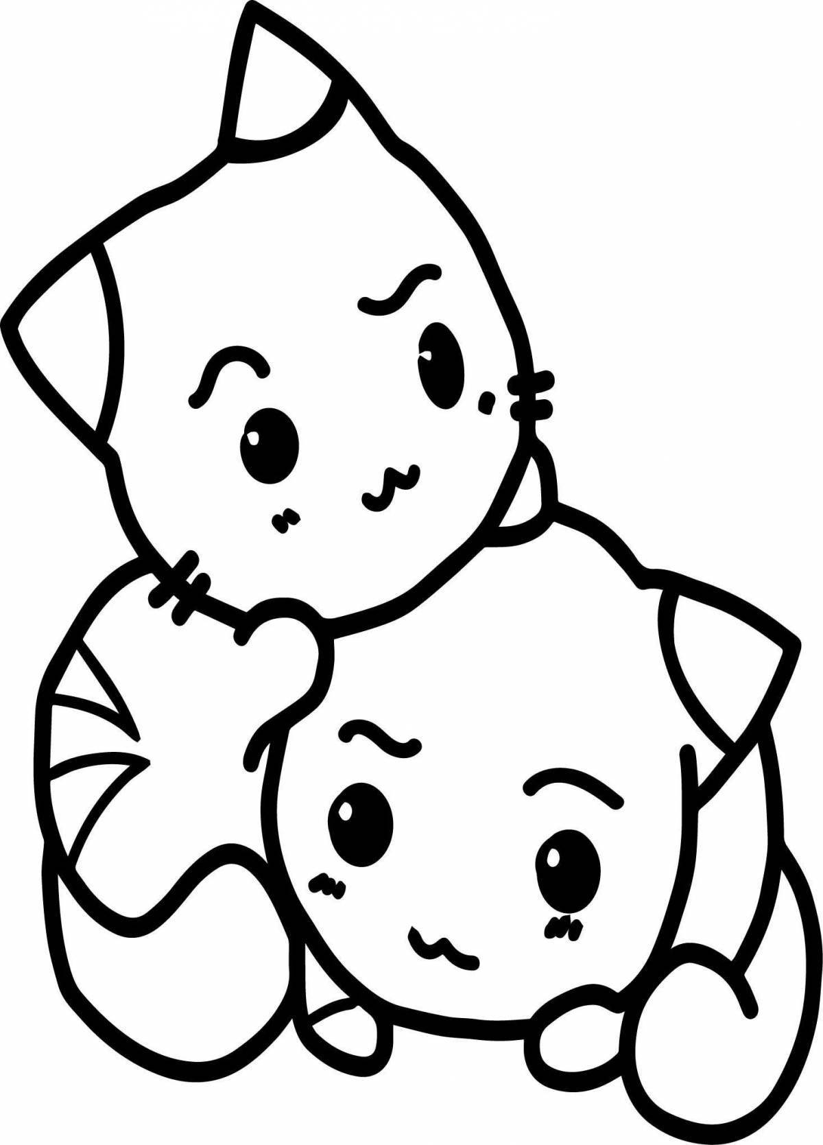 Naughty anime kittens coloring book
