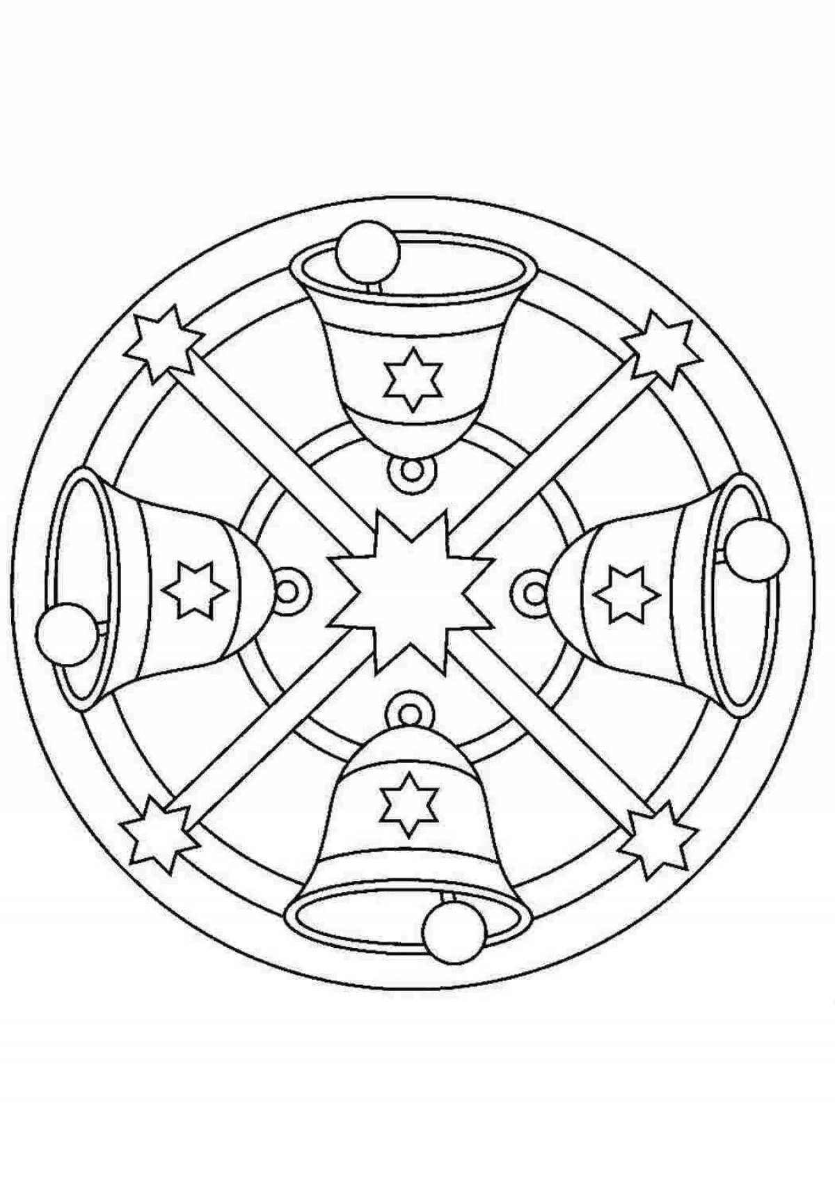 Charming Christmas mandala coloring book