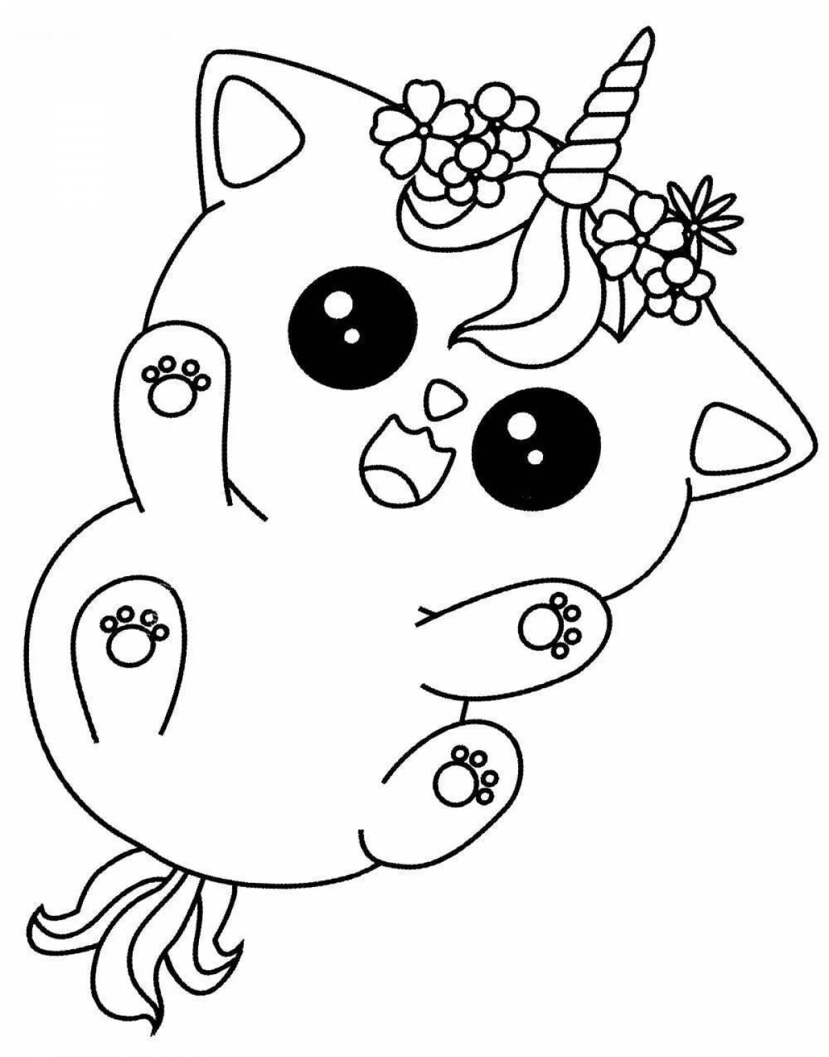 Felicity playful cat coloring page