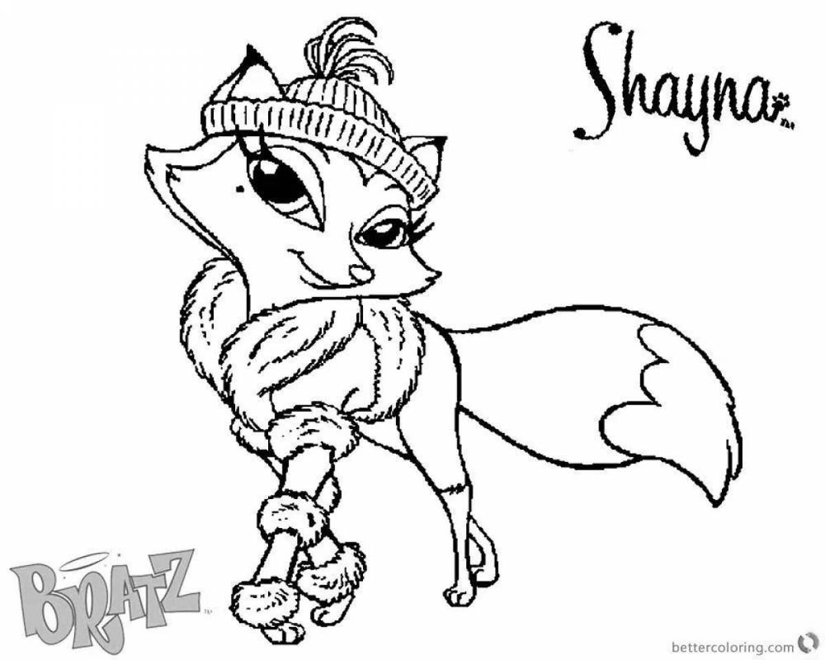 Felicity shiny cat coloring page