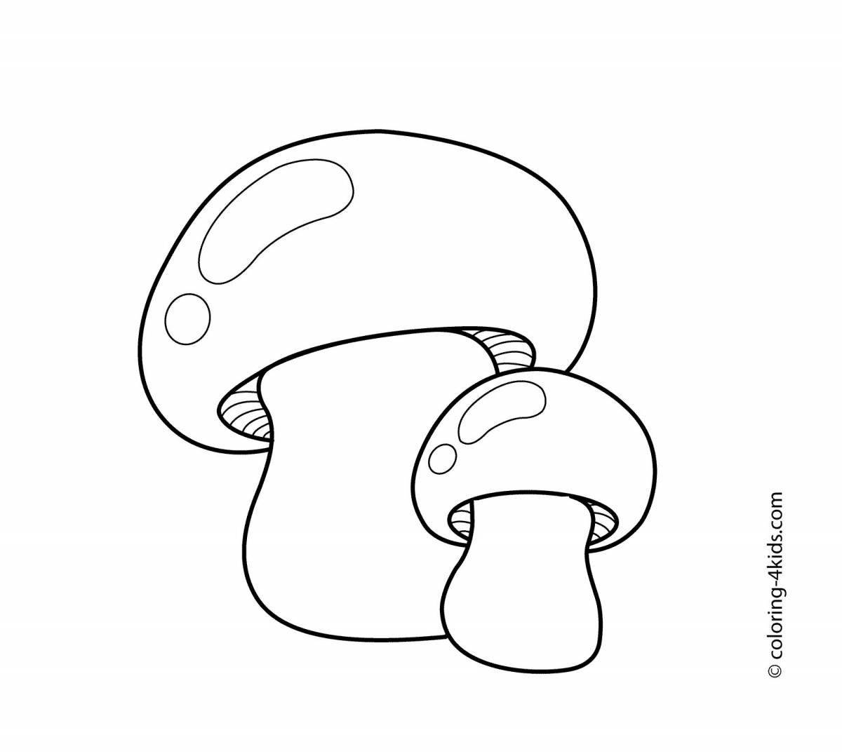 Раскраска игристых грибов