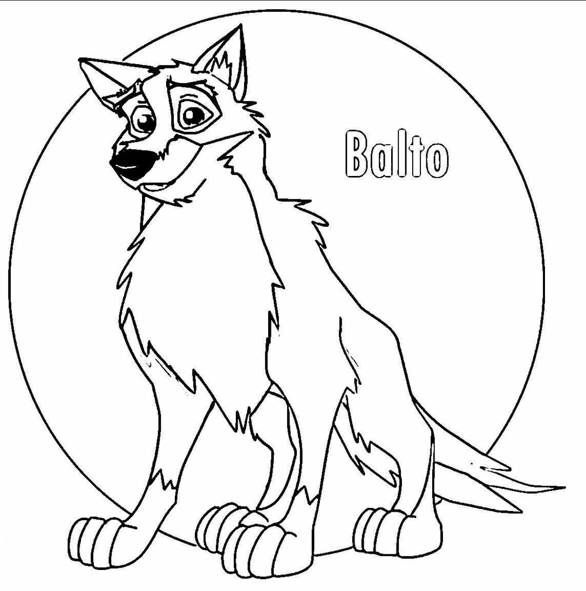 Awesome wolf coloring page