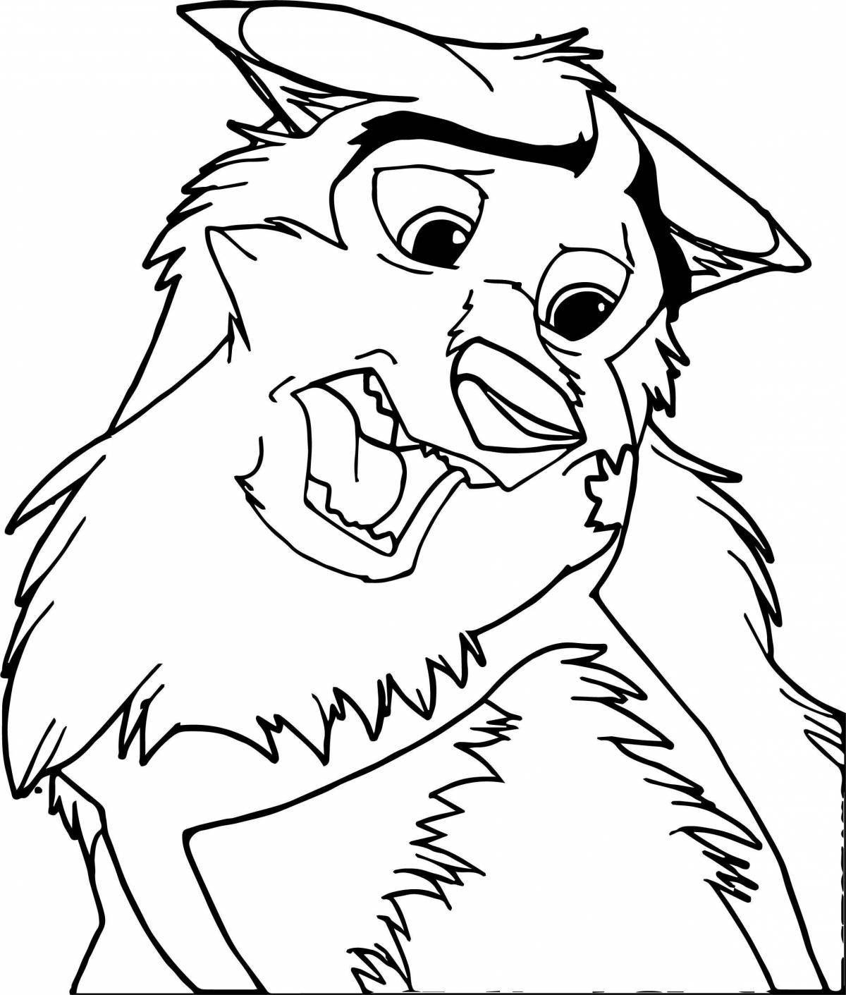 Great wolf coloring page