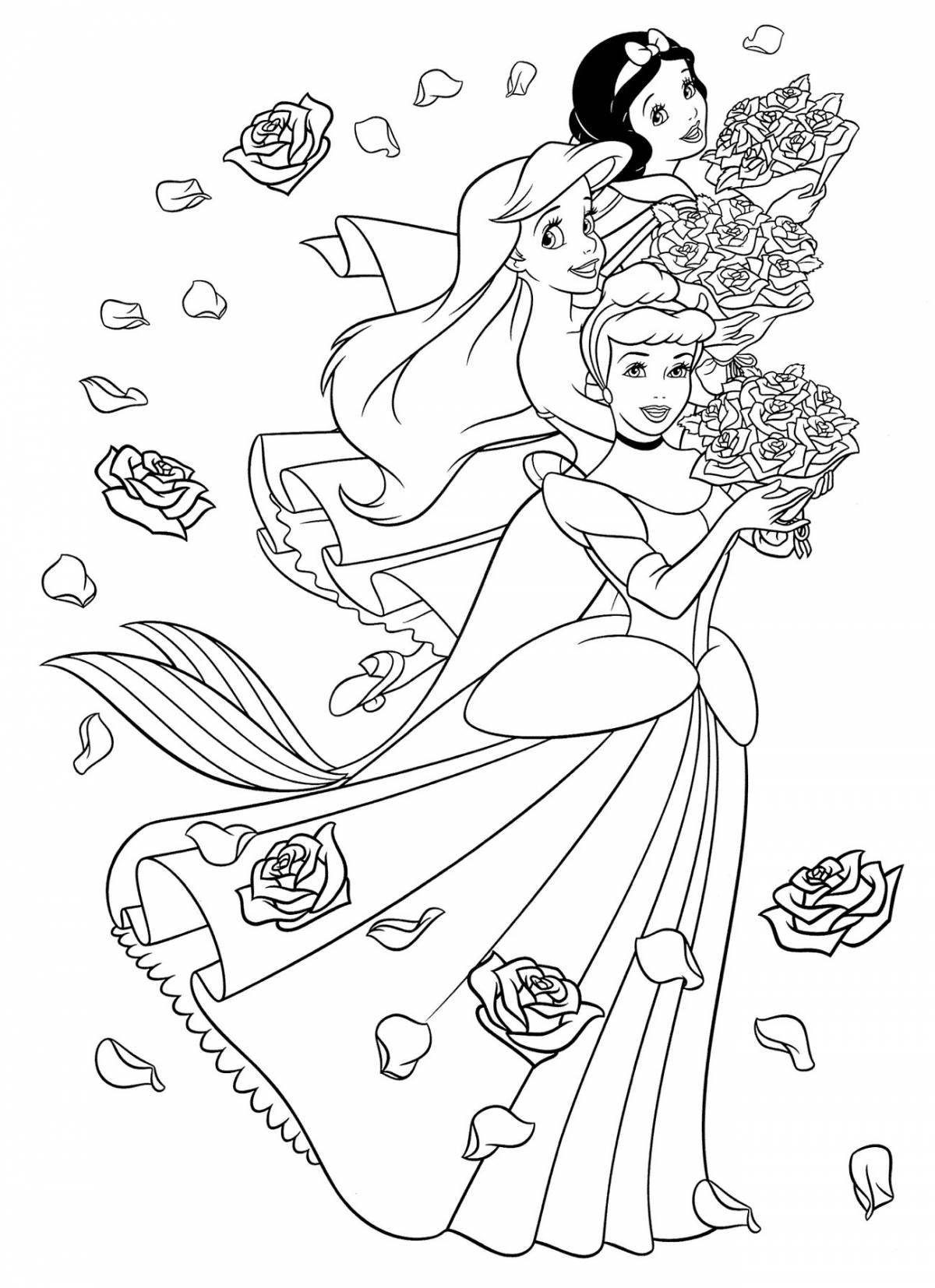 Playful print princess coloring book