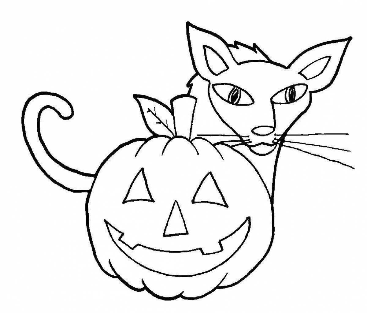 Nervous Siamese cat coloring page