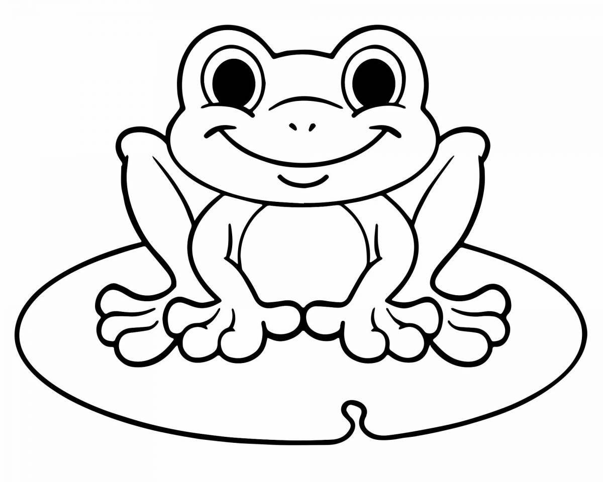 Coloring cute frog