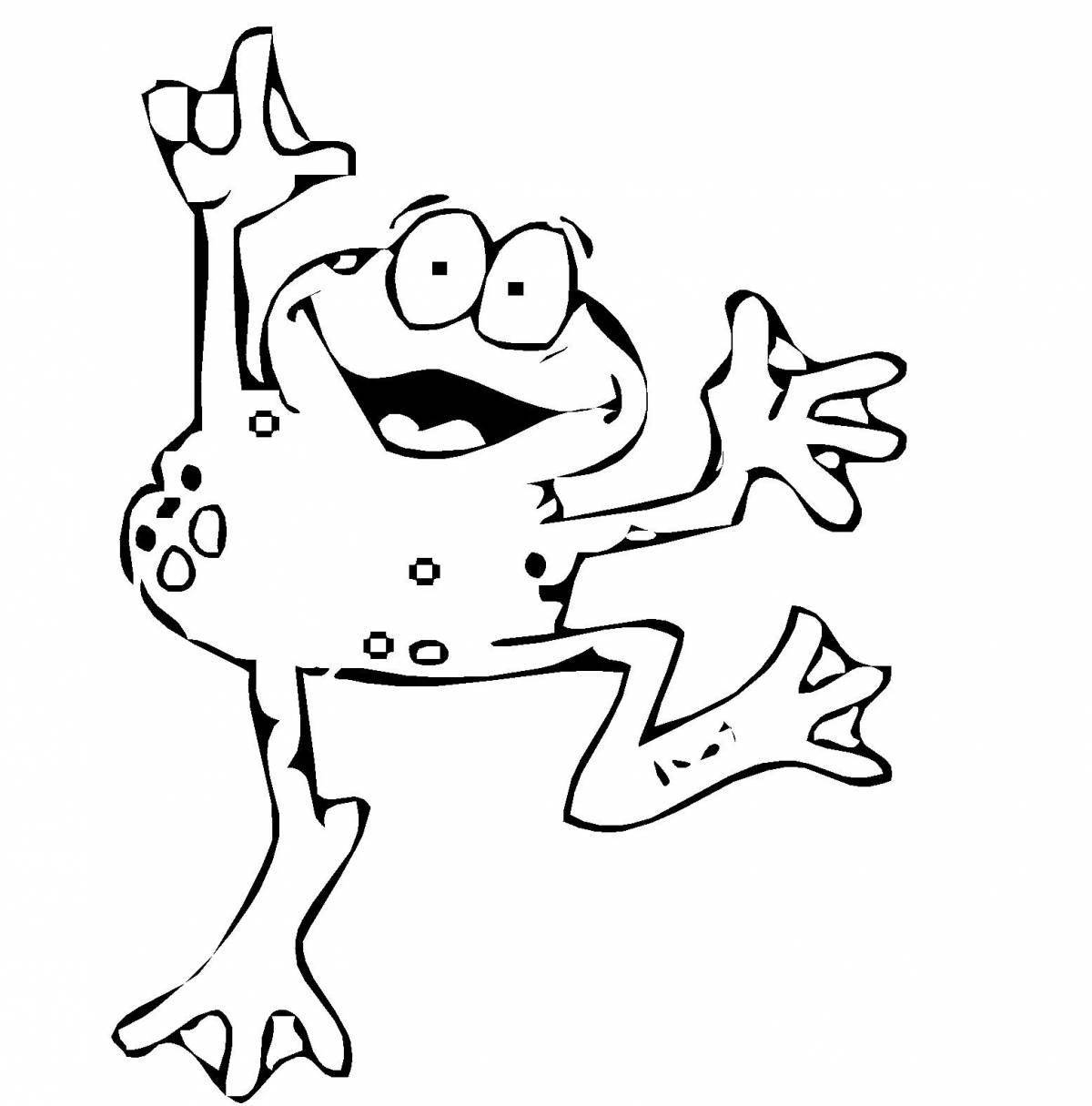 Fun coloring frog