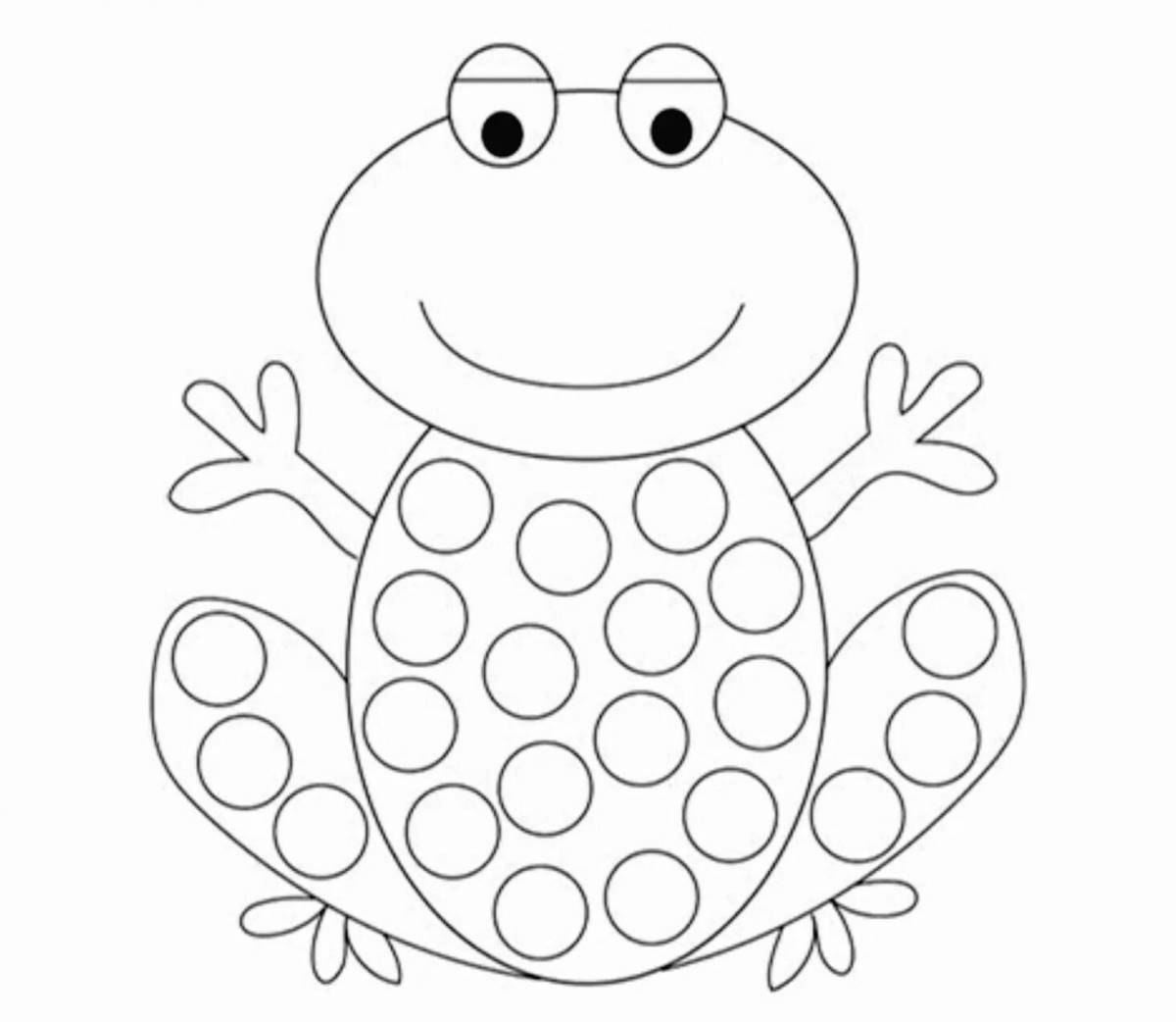 Funny frog coloring book