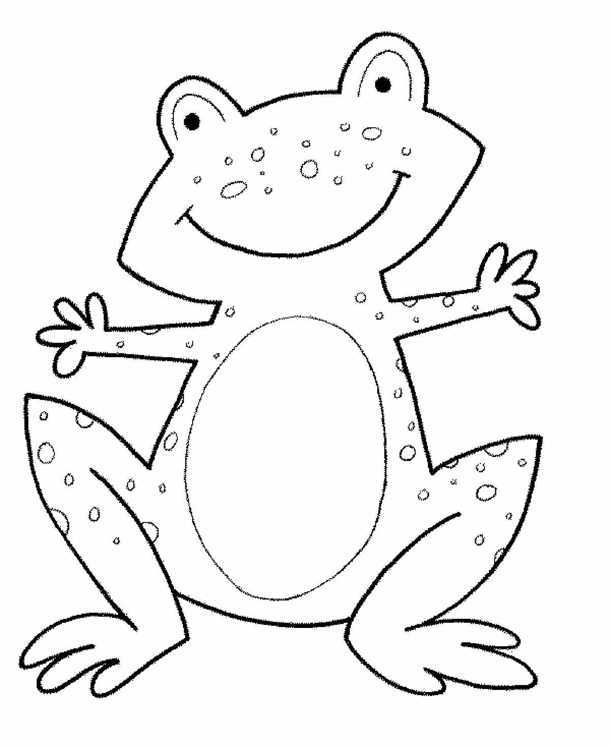 Fairy frog coloring page