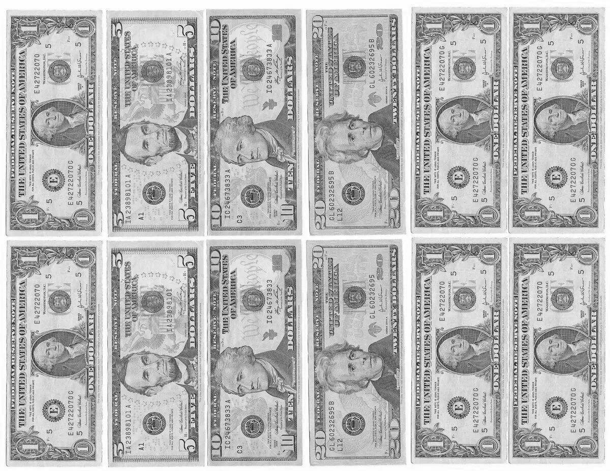 Playful mini money coloring page