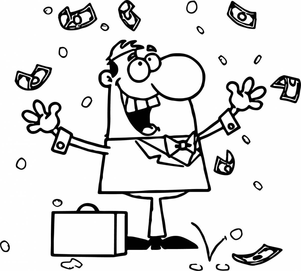 Great mini money coloring page